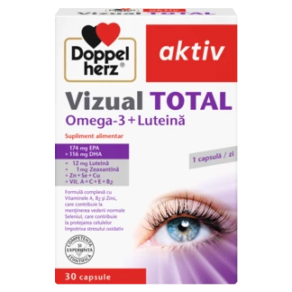 Illustration of the product packaging Doppelherz aktiv Vizual Total front view